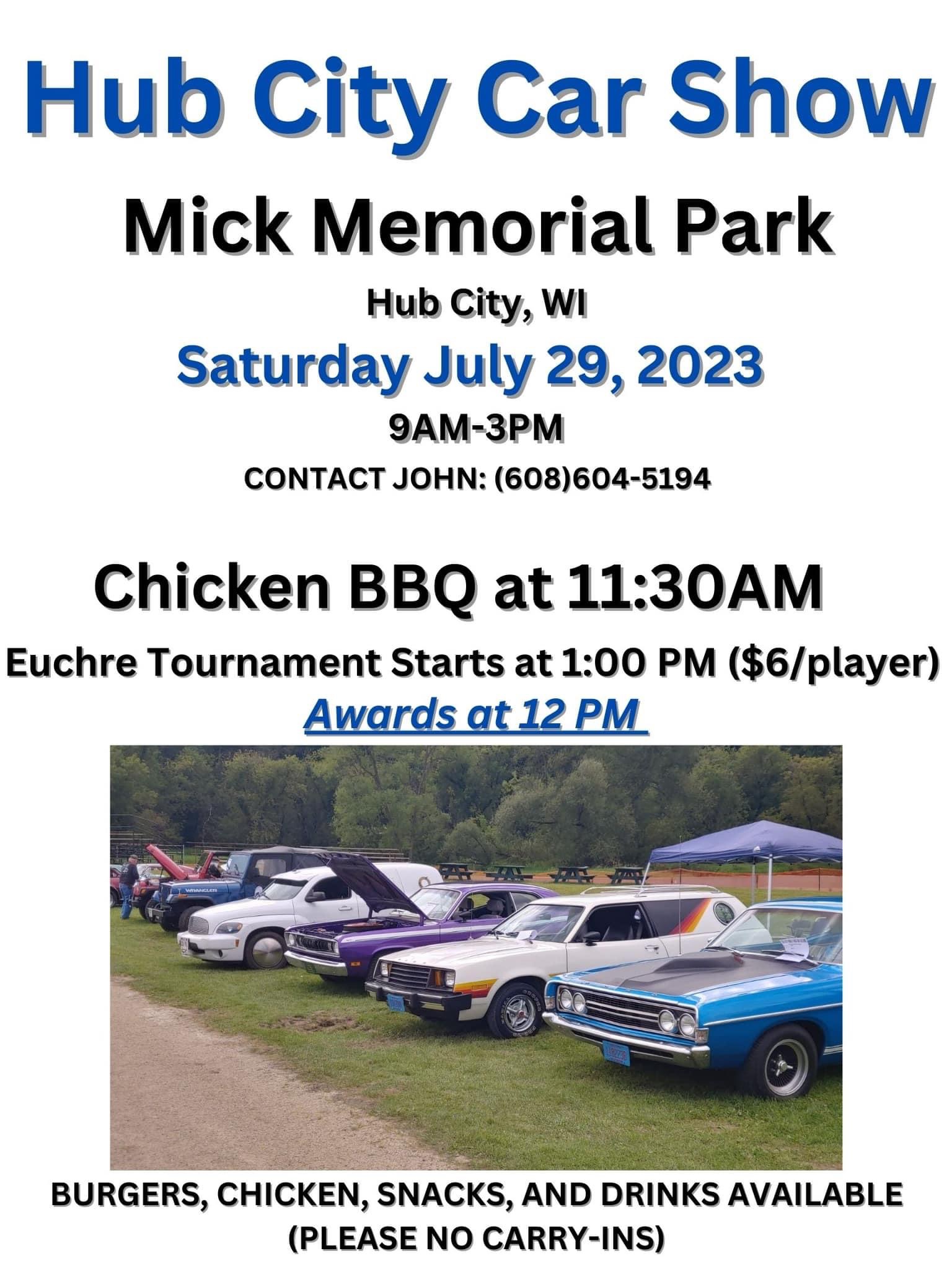 Hub City Car Show and Chicken BBQ Richland Center Wisconsin