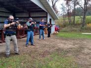 Photo of Richland County Sheriff Deputies and Richland Center Police Officers conducting rifle training.