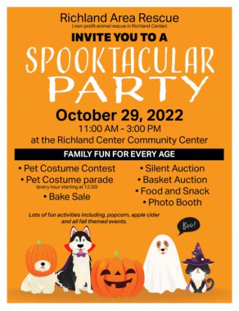 Richland Area Rescue Spooktacular Party flyer
