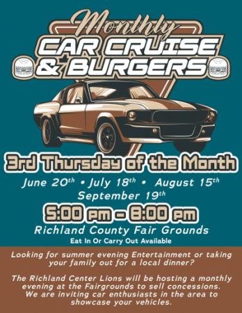Car Cruise and Burgers poster