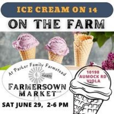 Parker Century Farm ice cream on the farm